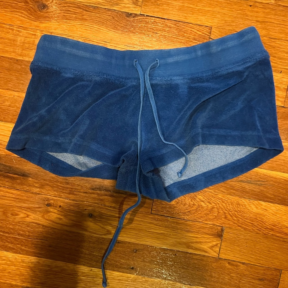 Hard Tail Blue Athletic Shorts with Elastic Waistband